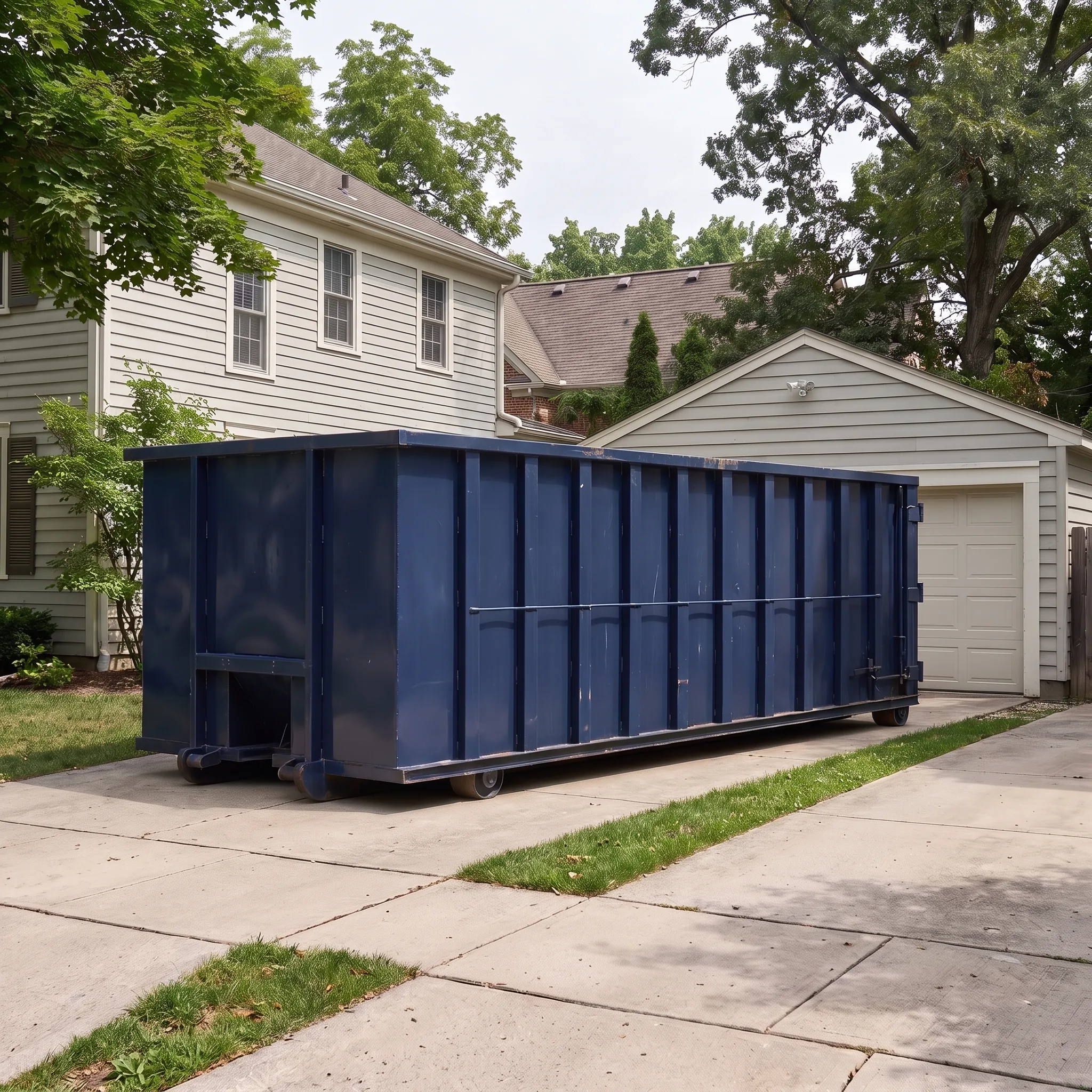 Dumpster on a Grand Rapids, MI job site